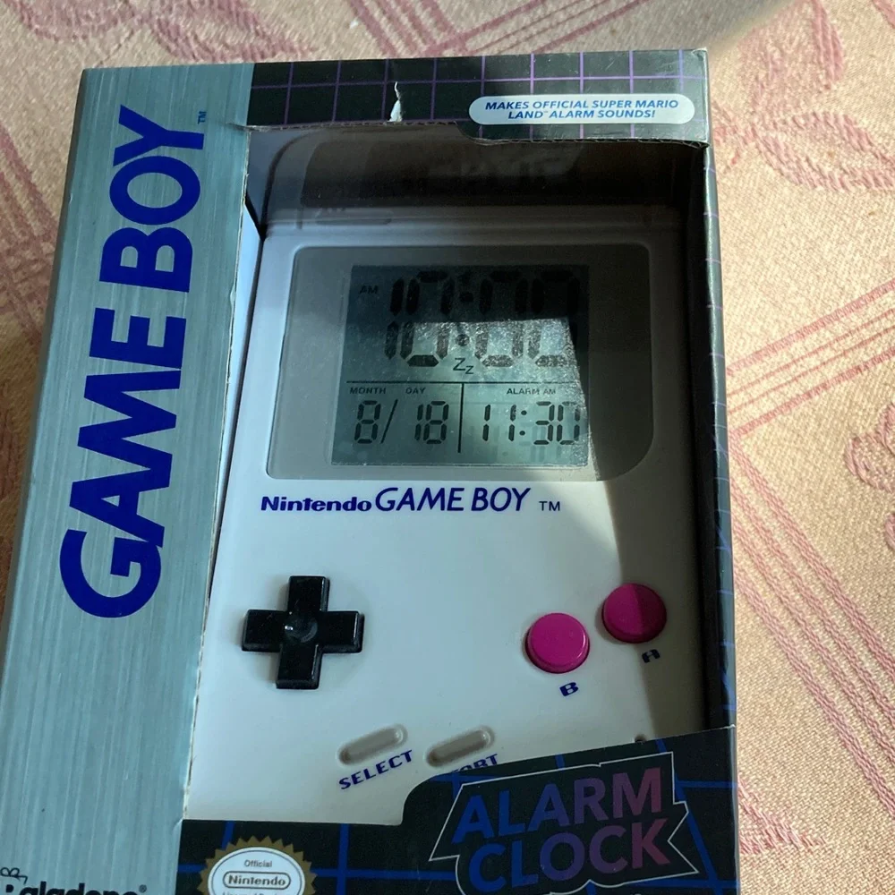 NIB Nintendo Game Boy Alarm Clock - White and Black
